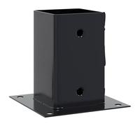 vidaXL Basi per Pali Quadrati 12 pz 81x81mm Acciaio Verniciato Polvere, base di recinzione in cemento, base del palo della recinzione, supporto del palo in metallo