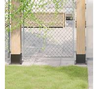 vidaXL Basi per Pali Quadrati 4pz 141x141mm Acciaio Verniciato Polvere