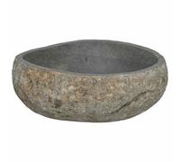 vidaXL Lavabo Rustico in Roccia di Fiume - Accessorio Idraulico Elegante e Naturale con Alta Lucentezza per la Decorazione Interna