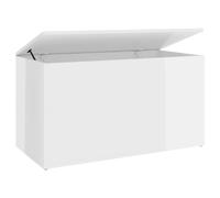 vidaXL Baule Bianco Lucido 84x42x46 cm in Truciolato