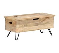 vidaXL Baule Cassapanca Mobile Arredamento Contenitore Cassone Madia Portaoggetti Pouf Sgabello Arredo Casa Legno Massello di Mango