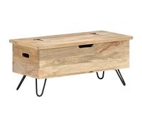 vidaXL Baule Cassapanca Mobile Arredamento Contenitore Cassone Madia Portaoggetti Pouf Sgabello Arredo Casa Legno Massello di Mango