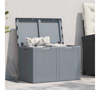 vidaXL Baule da Giardino 180 L Grigio Aspetto legno in PP