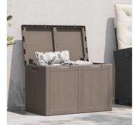 vidaXL Baule da Giardino 180 L Marrone Aspetto Legno in PP
