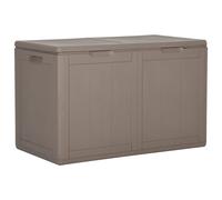 vidaXL Baule da Giardino 180 L Marrone Aspetto Legno in PP