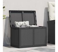 VIDAXL - Baule Da Giardino 180 L Nero In Rattan Pp