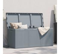vidaXL Baule da Giardino 270 L Grigio in Rattan PP
