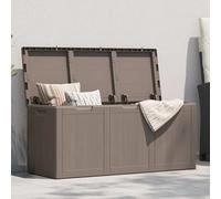 vidaXL Baule da Giardino 270 L Marrone Aspetto legno in PP