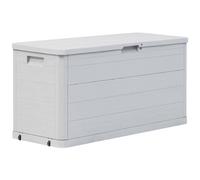 vidaXL Baule da Giardino 280 L Grigio Chiaro Cassetta Contenitore Cassapanca