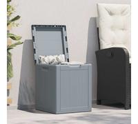 VIDAXL - Baule Da Giardino 90 L Grigio In Rattan Pp