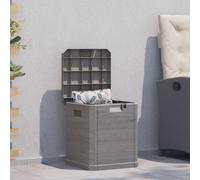 vidaXL Baule da Giardino in Plastica Cassa Contenitore Portaoggetti Attrezzi Scatola Arredo per Interni Esterni 90 L Marrone