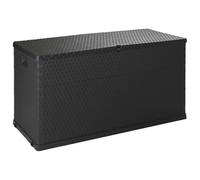 vidaXL Baule da giardino 420 L in rattan PP Antracite Contenitore Box