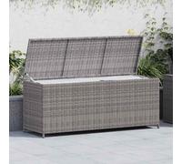 vidaXL Baule da Giardino Grigio 150x50x60 cm in Polyrattan