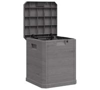 vidaXL Baule da Giardino in Plastica Cassa Contenitore Portaoggetti Attrezzi Scatola Arredo per Interni Esterni 90 L Marrone