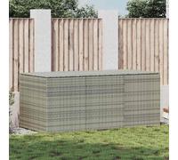 Baule da giardino in polyrattan 180x90x75 cm grigio