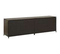 vidaXL Baule da Giardino in Polyrattan 200x50x60 cm Marrone