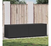 vidaXL Baule da Giardino in Polyrattan 200x50x60 cm Nero