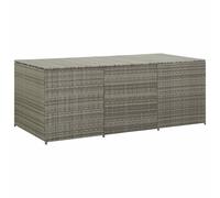 Baule da giardino in polyrattan 180x90x75 cm grigio