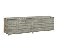 vidaXL Baule da Giardino Robusto Elegante Leggero Box Portaoggetti Contenitore Cassapanca in Polyrattan Telaio in Acciaio 200x50x60 cm Grigio