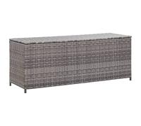 vidaXL Baule da Giardino Grigio 120x50x60 cm in Polyrattan