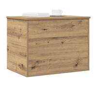 vidaXL Scatola di Stoccaggio con Coperchio Rovere Artigianale 60x42x46 cm Legno Ingegnerizzato