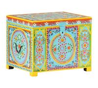VIDAXL - Baule Dipinto A Mano 50x40x40 Cm In Legno Massello Di Mango
