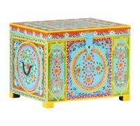 vidaXL Baule Dipinto a Mano 50x40x40 cm in Legno Massello di Mango
