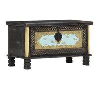 VIDAXL - Baule Nero 80x40x45 Cm In Legno Massello Di Mango