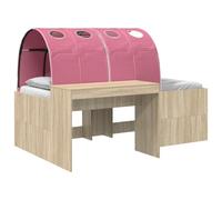 Letto con Tunnel 3 pz Rovere Sonoma e Rosa Legno ingegnerizzato