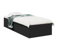 vidaXL Giroletto in Legno Multistrato Nero 90x190 cm