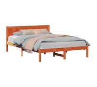vidaXL Struttura del Letto Marrone 160 x 200 cm Legno massello di Pino, Struttura Letto Moderna in Legno, Design Rettangolare per la Camera, Mobili Resistenti, Essenziali per Case Contemporanee