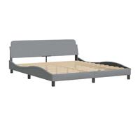 vidaXL Struttura letto Dover, rete letto per camera da letto casa, fondazione materasso per letto matrimoniale, rete letto, grigio chiaro 183 x 213 cm tessuto