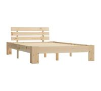 vidaXL Giroletto Classico Elegante Robusto Struttura Telaio Letto Naturale 140x200 cm con Testiera Doghe in Compensato Legno Massello Pino
