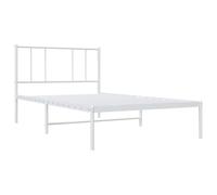 vidaXL Bedframe Met hoofdbord metaal Wit 90x190 cm