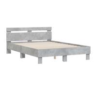 vidaXL Giroletto Testiera Grigio Cemento 120x200 cm Legno Multistrato