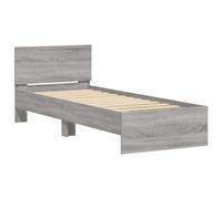 VIDAXL - Giroletto Con Testiera Grigio Sonoma 90x200cm Legno Multistrato - SPEDIZIONE GRATUITA