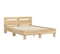 vidaXL Giroletto Testiera Rovere Sonoma 135x190 cm Legno Multistrato