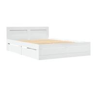 vidaXL Giroletto con Testiera Bianco 120x190 cm in Legno Multistrato
