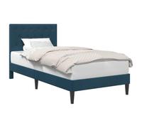 vidaXL Struttura del letto con testiera Blu 100 x 200 cm Velluto, Camera Moderna, Letto in Velluto, Design Rettangolare, Setup Pratico, Biancheria Elegante, Stile Funzionale