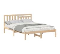 vidaXL Bedframe met hoofdeinde Bruin 120 x 200 cm Massief grenenhout