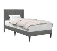 vidaXL Bedframe met hoofdeinde Donkergrijs 100 x 190 cm Fluweel