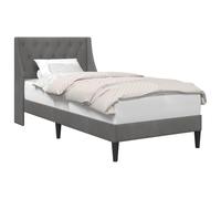 vidaXL Struttura del letto Grigio Scuro 100 x 203 cm Velluto, Camera elegante, bellissimo letto, design rettangolare, testata in velluto, soluzione moderna per dormire
