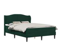 Struttura del letto Verde Scuro 140 x 200 cm Velluto