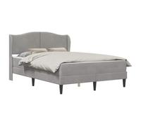 vidaXL Struttura del letto Grigio Chiaro 120 x 200 cm Velluto, Letto Moderno, Design Rettangolare, Costruzione in Plywood, Testiera Rivestita, Mobili Minimalisti per la Camera