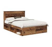 vidaXL Struttura del Letto Legno Vecchio 140 x 190 cm Pino massello, Mobili per Camera da Letto Moderni, Forma Rettangolare, Materiali Durevoli per Vita Confortevole, Vano Funzionale, Design Elegante