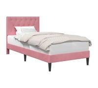 vidaXL Struttura letto con testiera rosa 100 x 200 cm velluto
