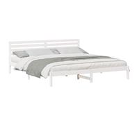 vidaXL Struttura del Letto Bianco 180 x 220 cm Pino massello, Letto Piattaforma Moderno Chic, Design Minimalista e Funzionale, Comfort Assoluto per Un Sonno Ristoratore