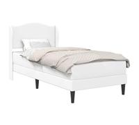 Struttura del letto con testiera Bianco 90 x 190 cm Similpelle