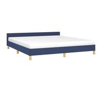 vidaXL Bedframe met hoofdeinde zonder matras 180x200 cm stof blauw