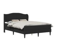 Struttura del letto con testiera Nero 160 x 200 cm Similpelle